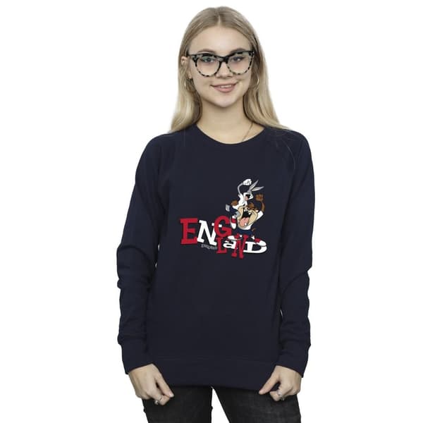 Looney Tunes Dam/Tjej Bugs & Taz England Sweatshirt