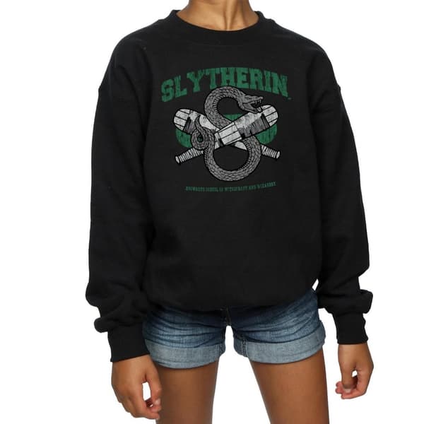 Harry Potter Slytherin Quidditch-tröja med emblem för flickor