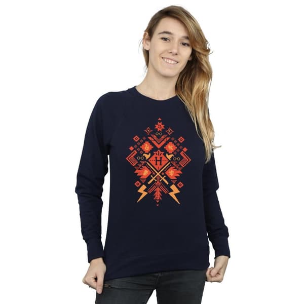 Harry Potter Womens/Ladies Christmas Fair Isle Sweatshirt