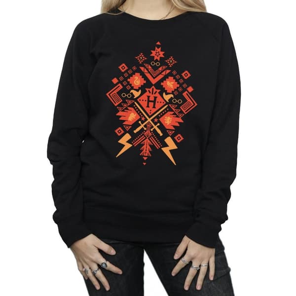 Harry Potter Womens/Ladies Christmas Fair Isle Sweatshirt