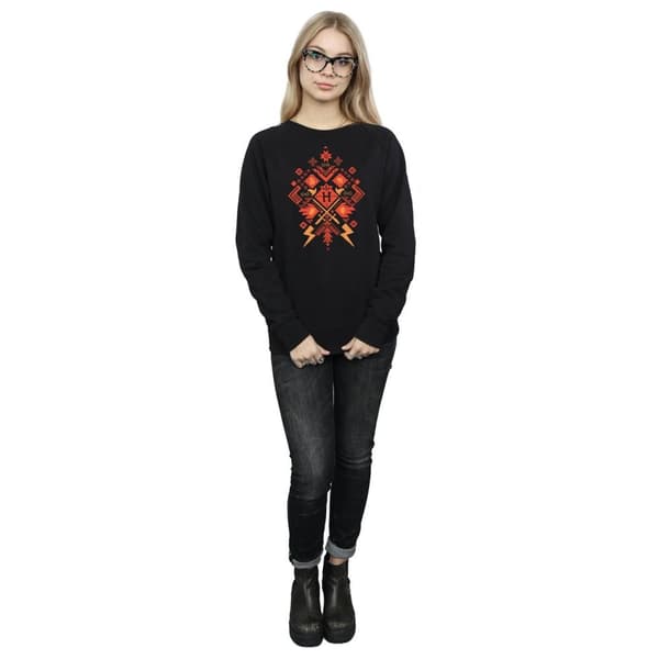 Harry Potter Womens/Ladies Christmas Fair Isle Sweatshirt