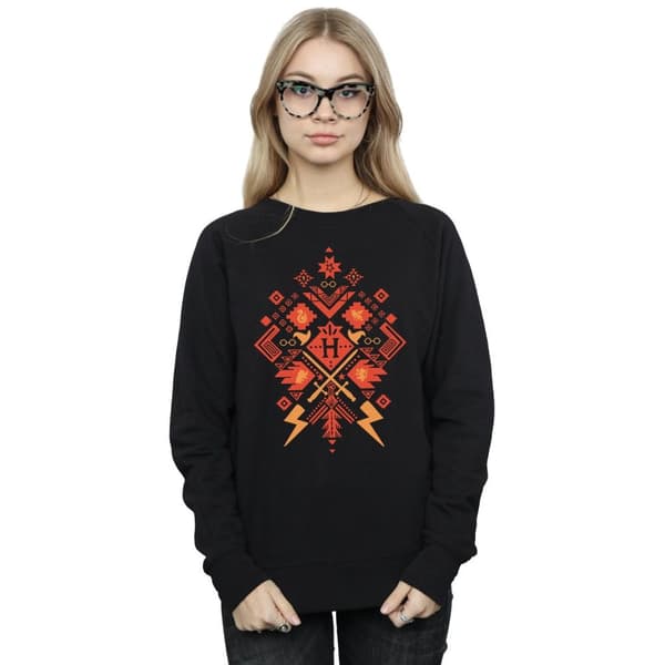 Harry Potter Womens/Ladies Christmas Fair Isle Sweatshirt