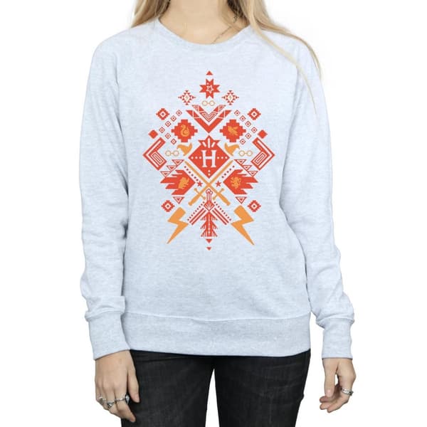 Harry Potter Womens/Ladies Christmas Fair Isle Sweatshirt