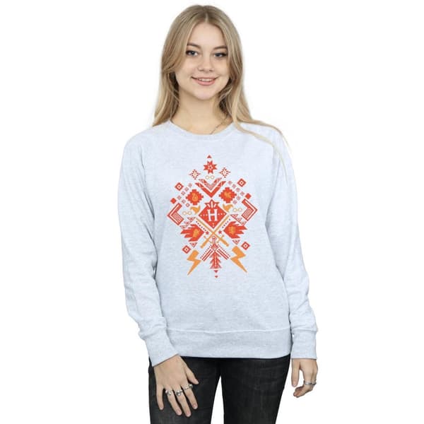 Harry Potter Womens/Ladies Christmas Fair Isle Sweatshirt