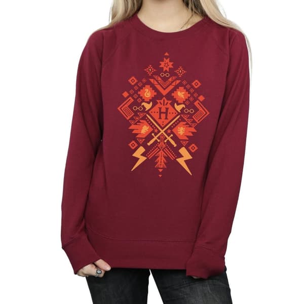 Harry Potter Womens/Ladies Christmas Fair Isle Sweatshirt