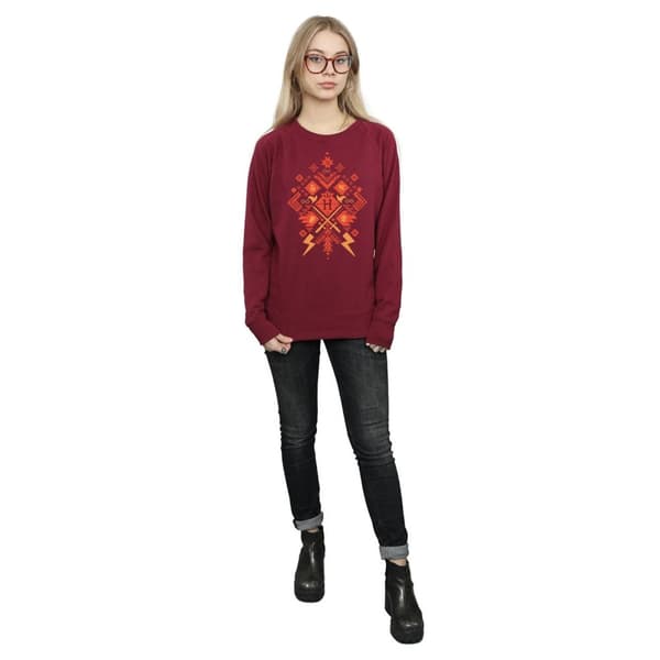 Harry Potter Womens/Ladies Christmas Fair Isle Sweatshirt