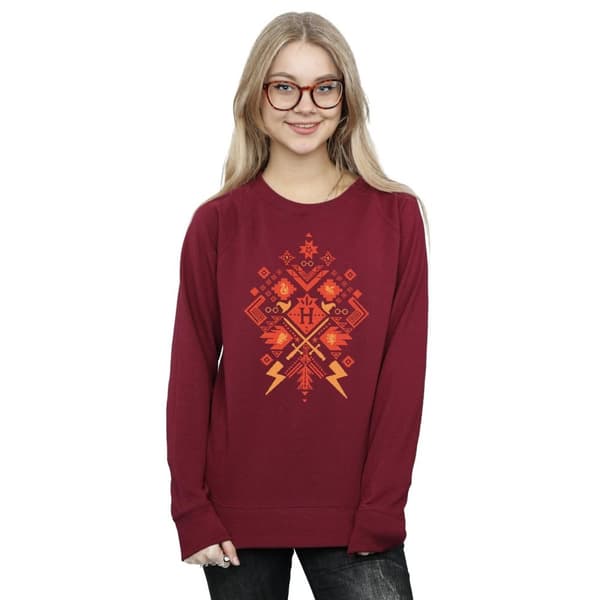 Harry Potter Womens/Ladies Christmas Fair Isle Sweatshirt