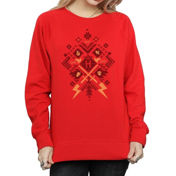Harry Potter Womens/Ladies Christmas Fair Isle Sweatshirt