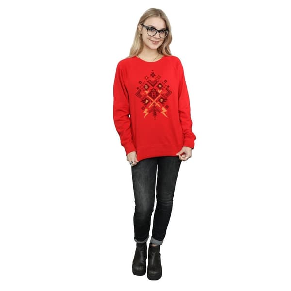 Harry Potter Womens/Ladies Christmas Fair Isle Sweatshirt