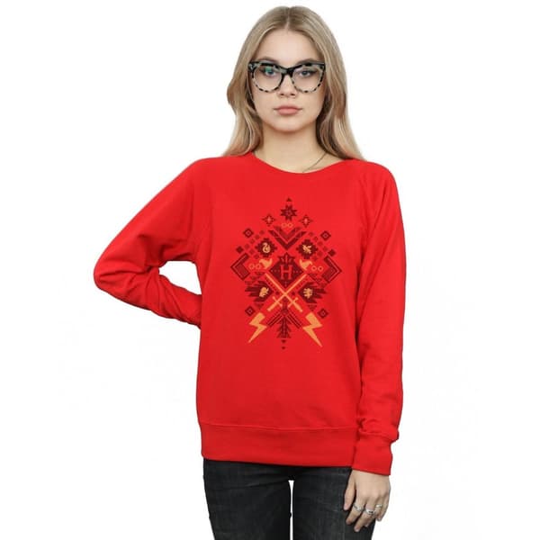 Harry Potter Womens/Ladies Christmas Fair Isle Sweatshirt