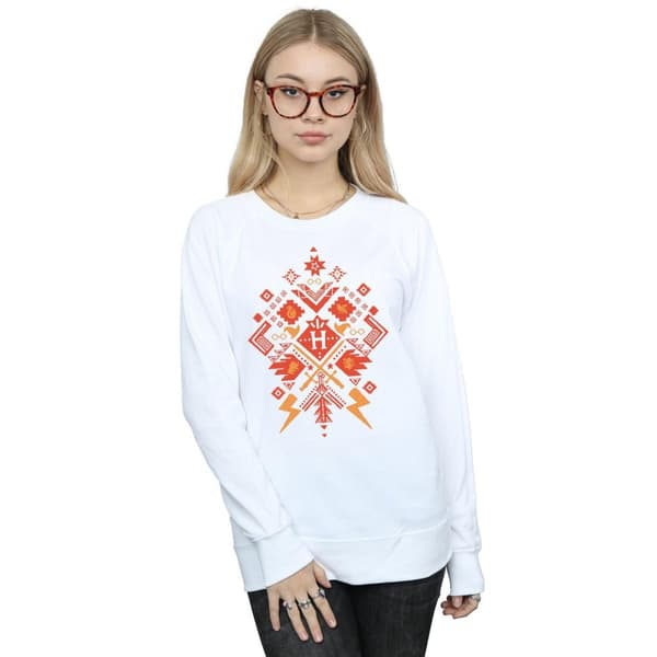 Harry Potter Womens/Ladies Christmas Fair Isle Sweatshirt