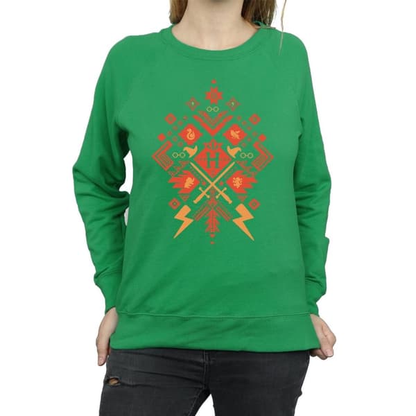 Harry Potter Womens/Ladies Christmas Fair Isle Sweatshirt