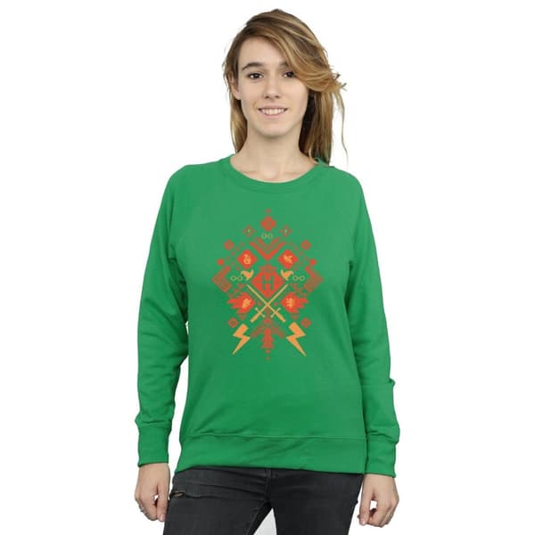 Harry Potter Womens/Ladies Christmas Fair Isle Sweatshirt