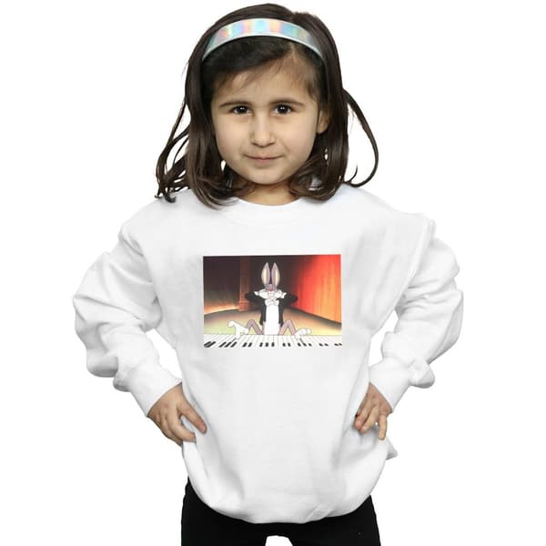 Looney Tunes Girls Bugs Bunny Playing Piano Sweatshirt