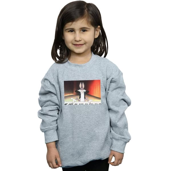 Looney Tunes Girls Bugs Bunny Playing Piano Sweatshirt