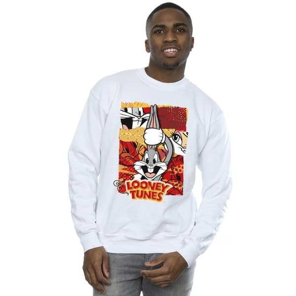 Looney Tunes Mens Bugs Rabbit Comic New Year Sweatshirt