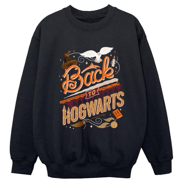 Harry Potter Girls Back To Hogwarts Sweatshirt Black 12-13 Years
