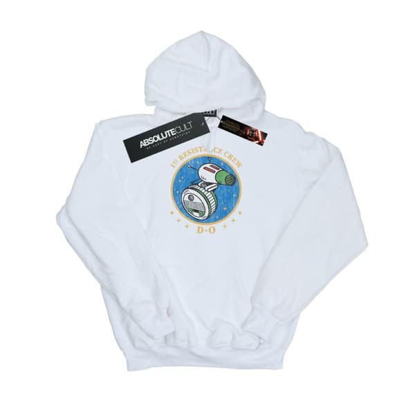 Star Wars: The Rise of Skywalker Mens Star Wars The Rise Of Skywalker D-O First Resistance Crew Hoodie White XXL