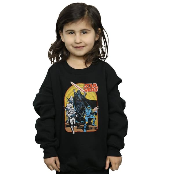 Star Wars Girls Vintage Comic Scene Sweatshirt