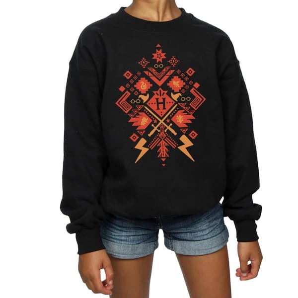 Harry Potter Girls Christmas Fair Isle Sweatshirt