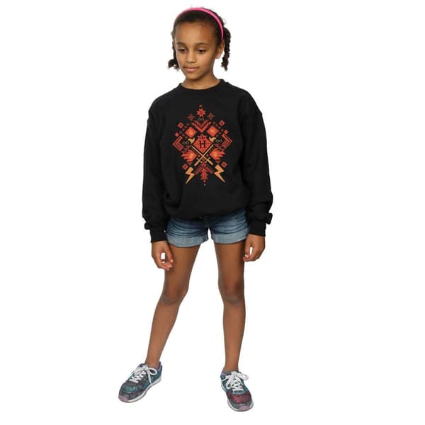 Harry Potter Girls Christmas Fair Isle Sweatshirt