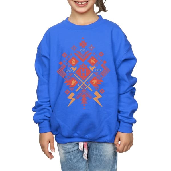 Harry Potter Girls Christmas Fair Isle Sweatshirt