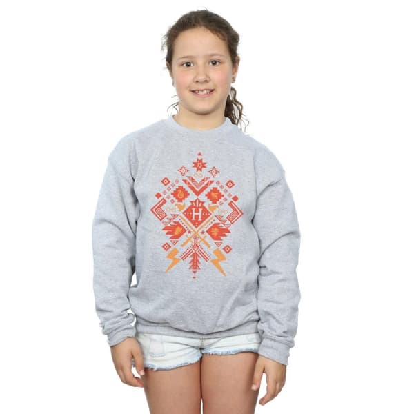 Harry Potter Girls Christmas Fair Isle Sweatshirt
