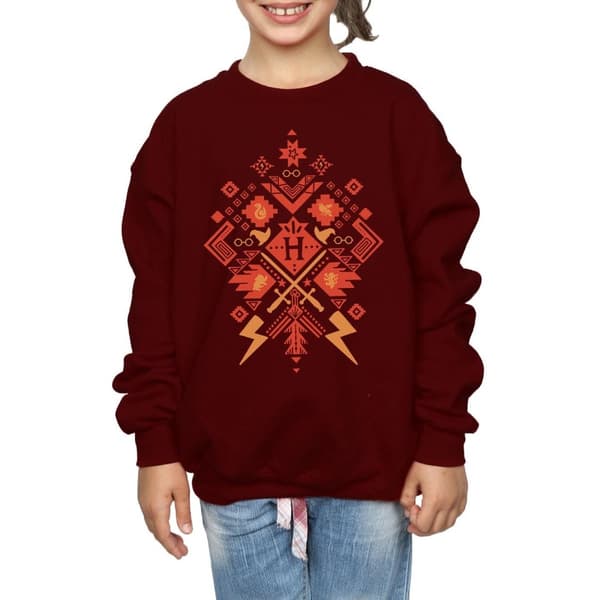 Harry Potter Girls Christmas Fair Isle Sweatshirt