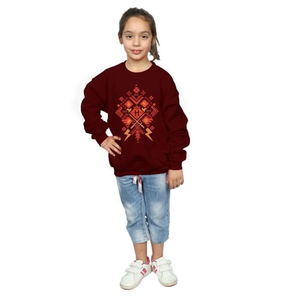 Harry Potter Girls Christmas Fair Isle Sweatshirt