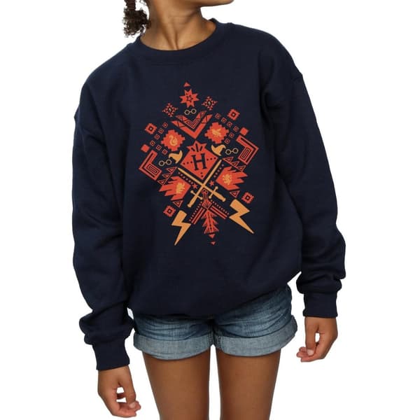 Harry Potter Girls Christmas Fair Isle Sweatshirt