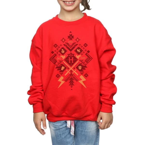 Harry Potter Girls Christmas Fair Isle Sweatshirt