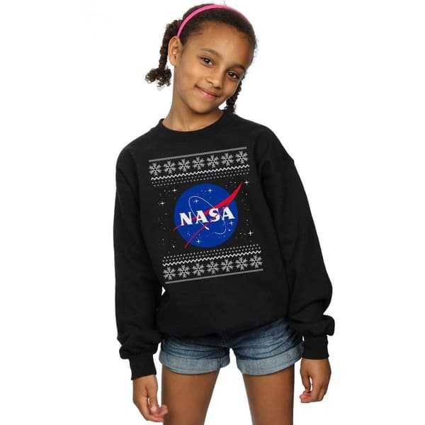 NASA Girls Classic Fair Isle Sweatshirt