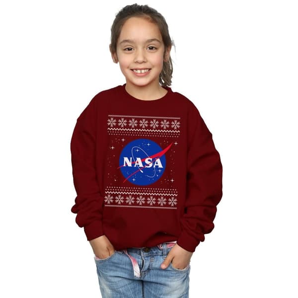 NASA Girls Classic Fair Isle Sweatshirt