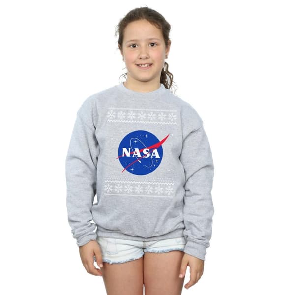 NASA Girls Classic Fair Isle Sweatshirt