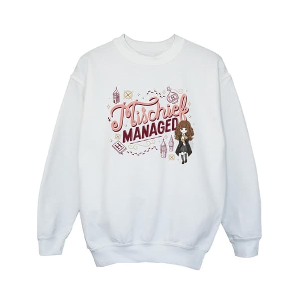 Harry Potter Girls Mischief Managed Hermione Sweatshirt White 7-8 Years