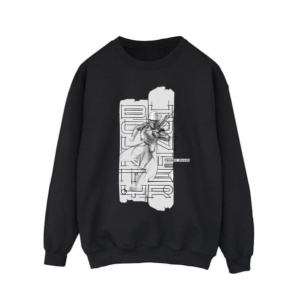 Star Wars Mens The Book Of Boba Fett Fennec Illustration Sweatshirt