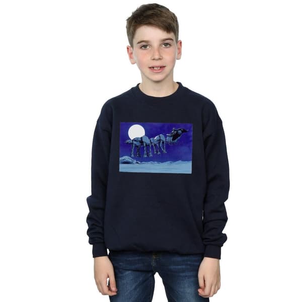 Star Wars Boys Christmas AT-AT Sleigh Sweatshirt