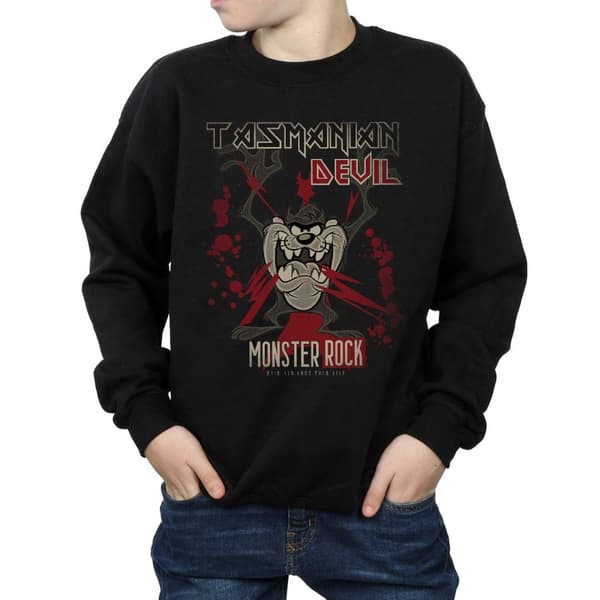 Looney Tunes Boys Tasmanian Devil Monster Rock Sweatshirt