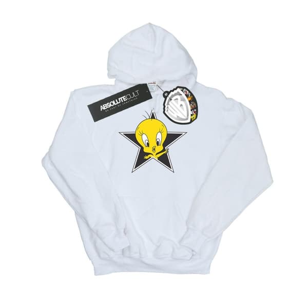 Looney Tunes Tweety Pie Star Hoodie - dam/dam White L