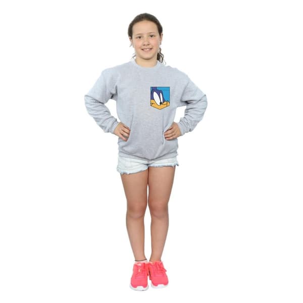 Looney Tunes Girls Road Runner Face Faux Pocket Sweatshirt