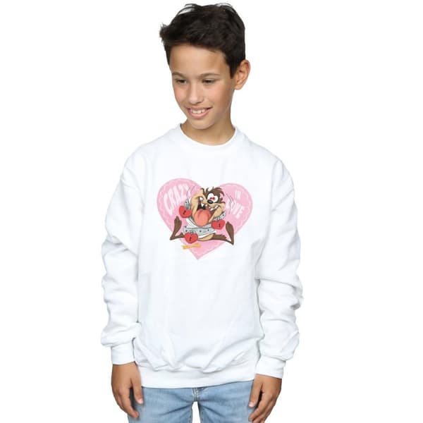 Looney Tunes Boys Taz Alla hjärtans dag Crazy In Love Sweatshirt