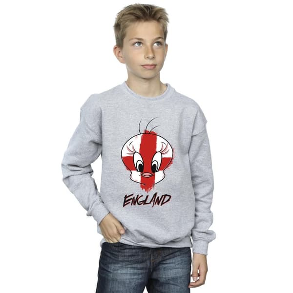 Looney Tunes Boys Tweety England Face Sweatshirt