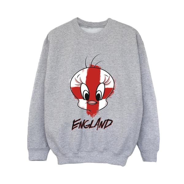 Looney Tunes Boys Tweety England Face Sweatshirt