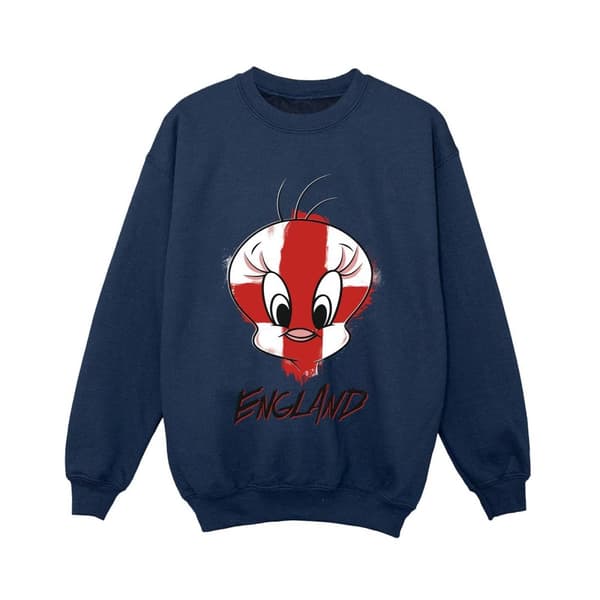 Looney Tunes Boys Tweety England Face Sweatshirt
