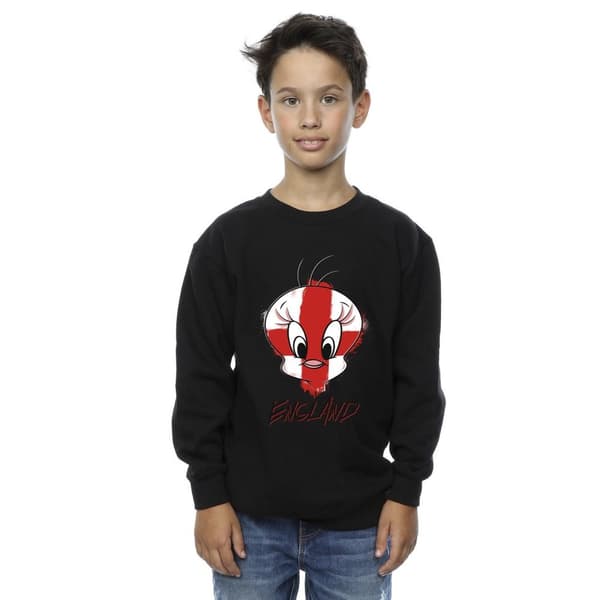 Looney Tunes Boys Tweety England Face Sweatshirt