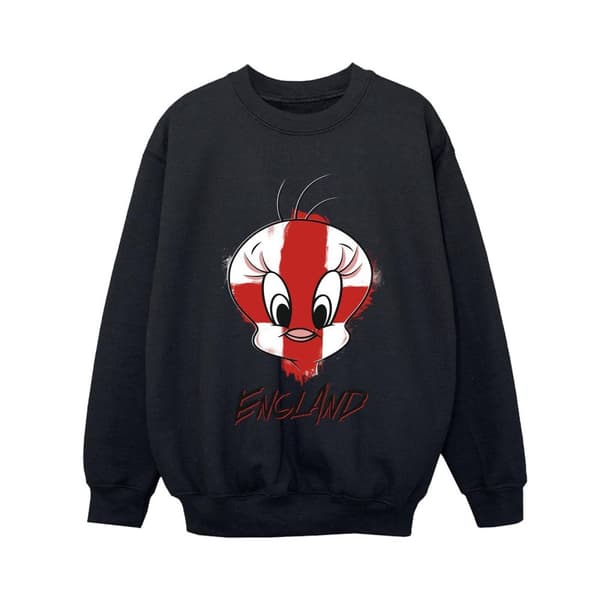 Looney Tunes Boys Tweety England Face Sweatshirt