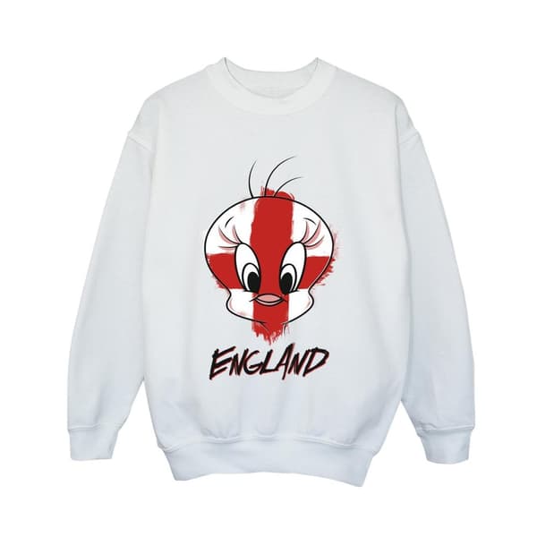 Looney Tunes Boys Tweety England Face Sweatshirt