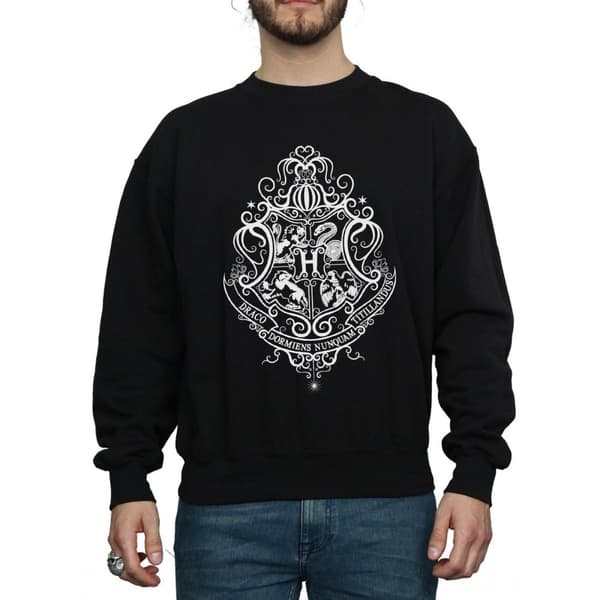 Harry Potter Mens Hogwarts Draco Dormiens Crest Sweatshirt
