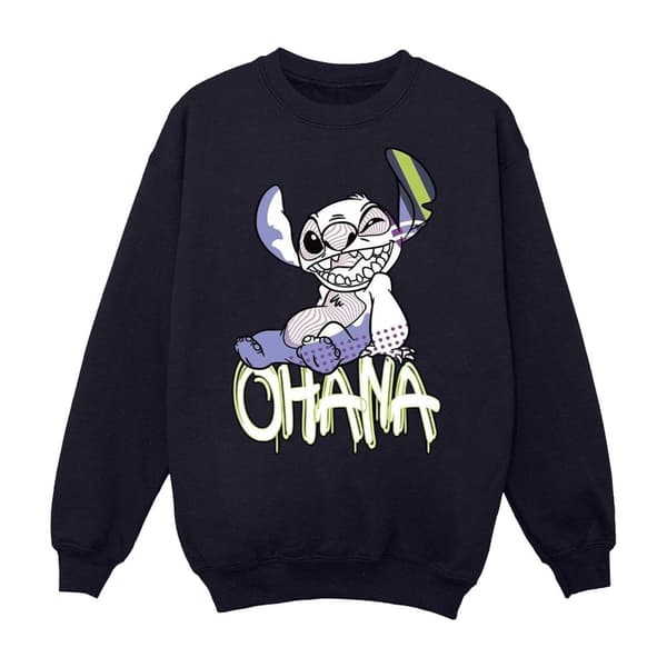 Disney Lilo And Stitch Ohana Graffiti-tröja för flickor