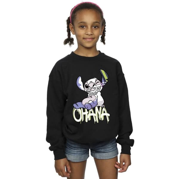 Disney Lilo And Stitch Ohana Graffiti-tröja för flickor
